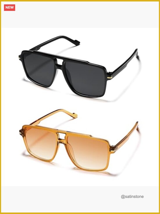 Polarized Trendy Oversized Aviator Sunglasses 2025 Retro Shades UV400 main image 4